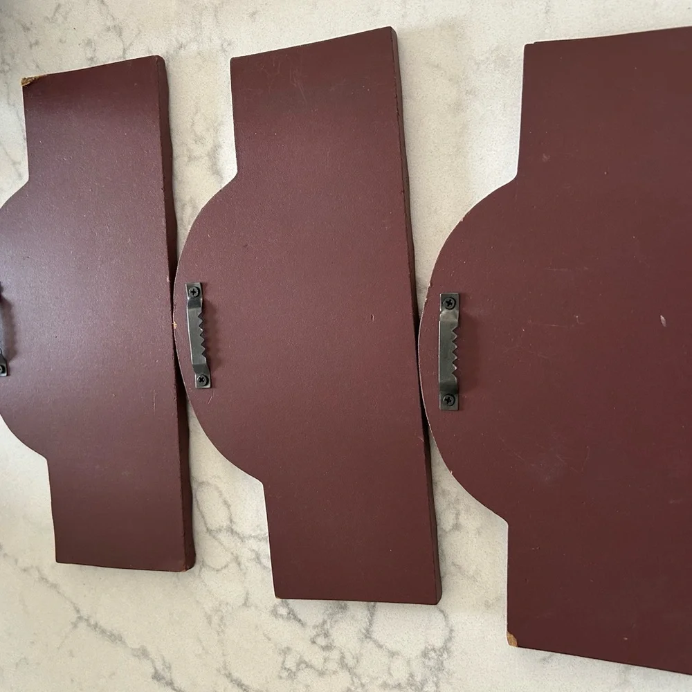 Rustic Brown and Gold Wall Decor Set
